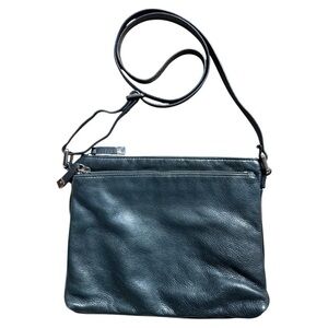 Anthropologie Margot Black Leather Crossbody Bag